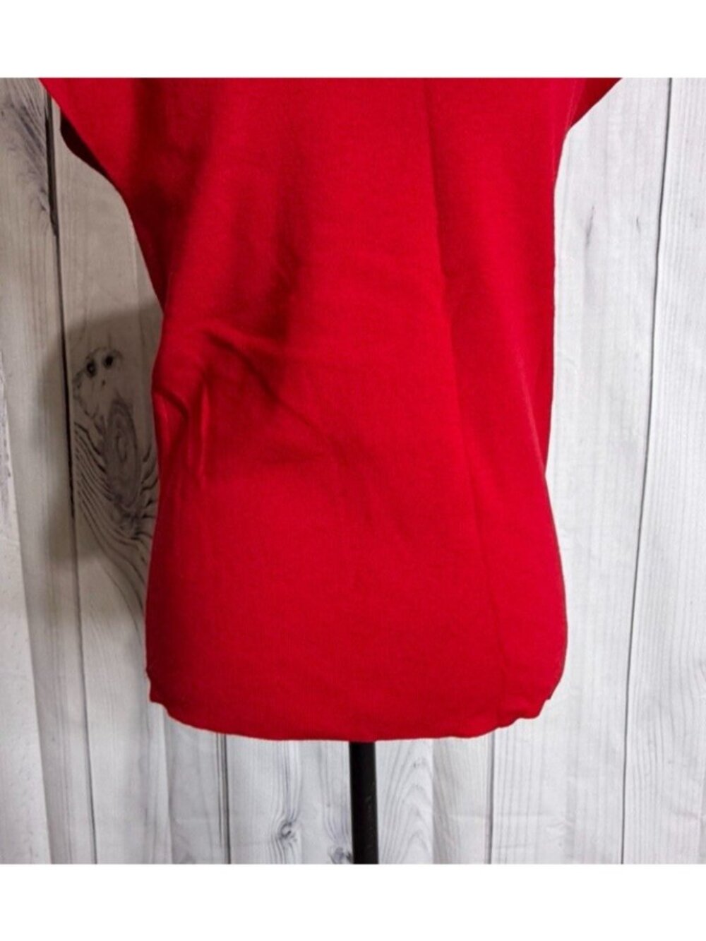 Ann Taylor Petite Sz LP Mock Neck Sleeveless Knit Top Sweater Red Capsule - Picture 7 of 9